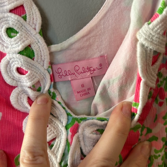 Lilly Pulitzer Pink and Green Floral dress - Picture 2 of 3